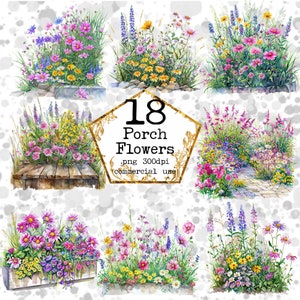 PNG flores silvestres clipart pacote de flores PNG download instantâneo papel artesanato lixo diário scrapbooking