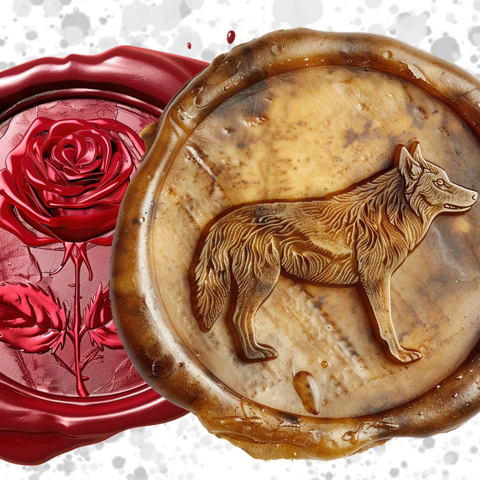 Hobbspring Vintage Wachssiegelstempel Oktopus Design - 25mm Messingstempel Mit Holzgriff Für Briefe & Einladungen