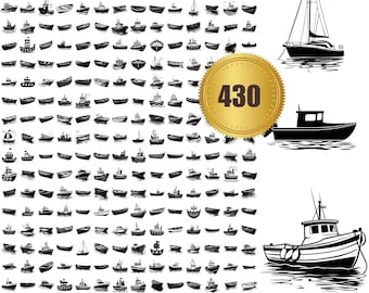 430 Boat svg bundle Ship svg Bass Boat svg Sailboat svg Pontoon Boat svg Fishing Boat svg Nautical Cuting File Laser File Sailing Boat svg