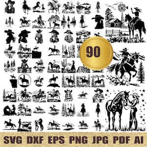90 Cowgirl svg, dxf, eps, ai, pdf, jpg, png Cowgirl Boots Svg, Country Girl Svg, Western Svg, Southern Girl Svg, Cowgirl Hat Svg, Yeehaw Svg