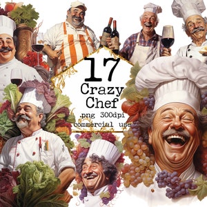 PNG Chef Clipart bundel druiven Clipart PNG wijn Clipart Cottagecore Junk Journal Scrapbooking card Making Instant Download