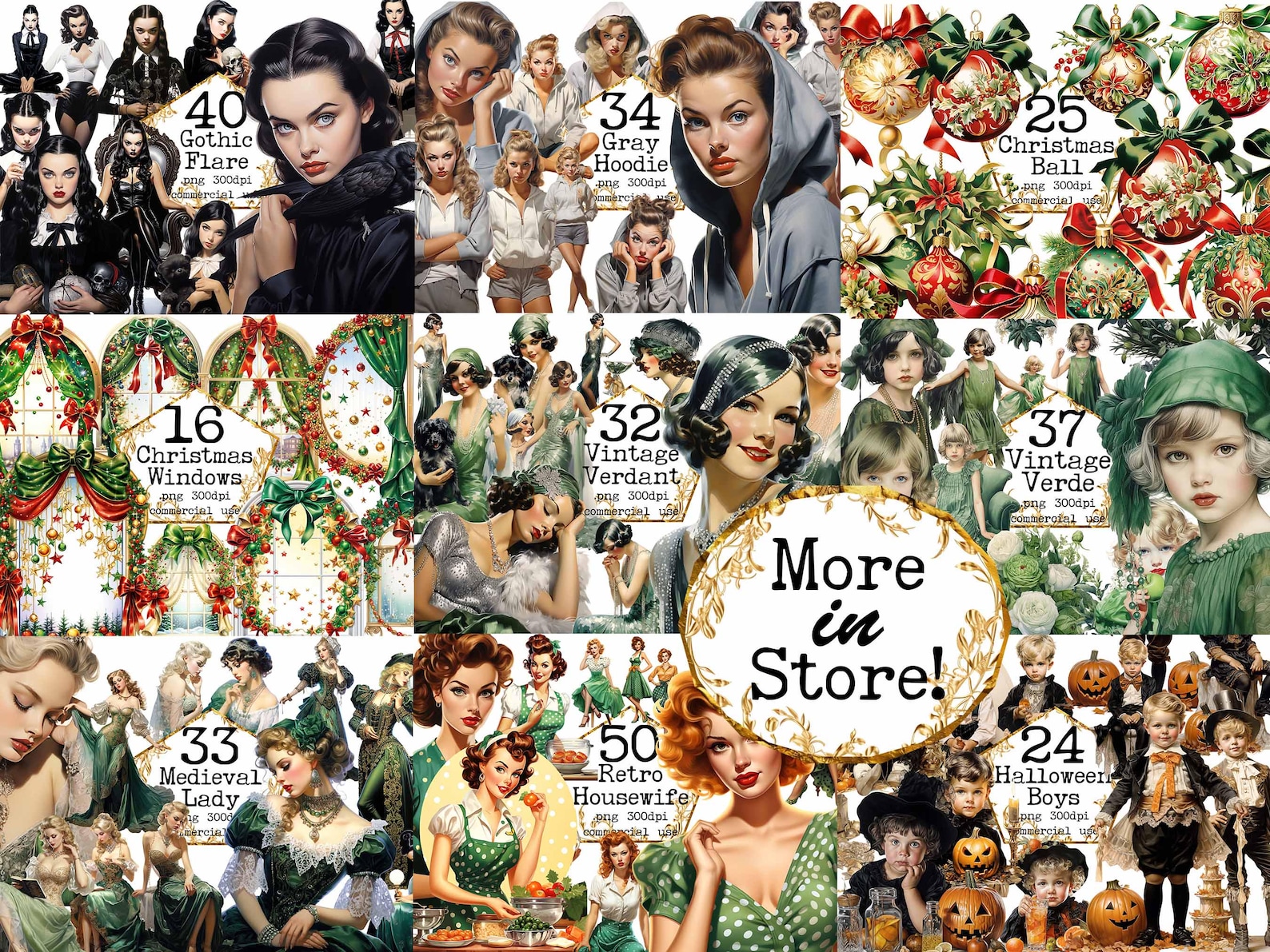 JPEG Watercolor Drinking Granny Clipart Bundle New Years Eve ...