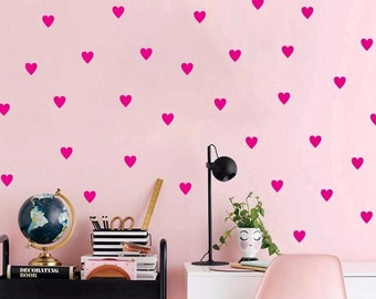 45pcs/Set Heart Shaped Wall Stickers For Kids, Room Decals For Kid's