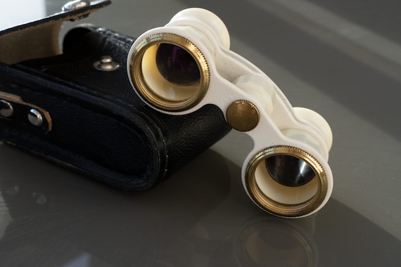 双眼鏡 オペラグラス ケース付き フランスアンティーク ブロカント