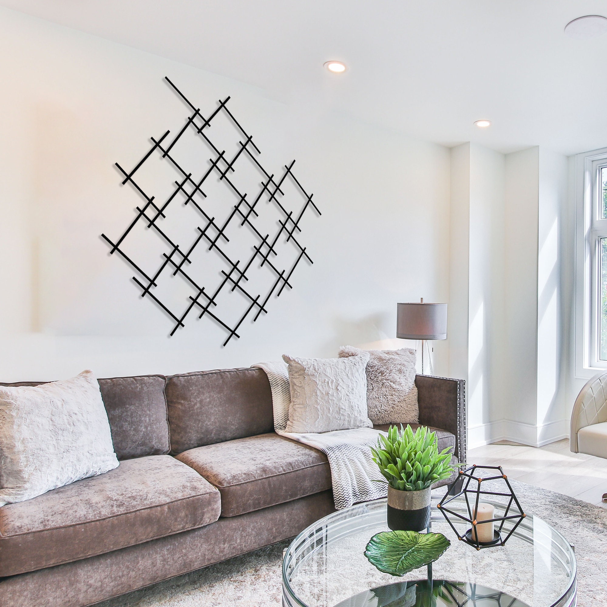 Modern Luxury Style Metal Wall Art, Unique Metal Wall Decor, Above Bed ...