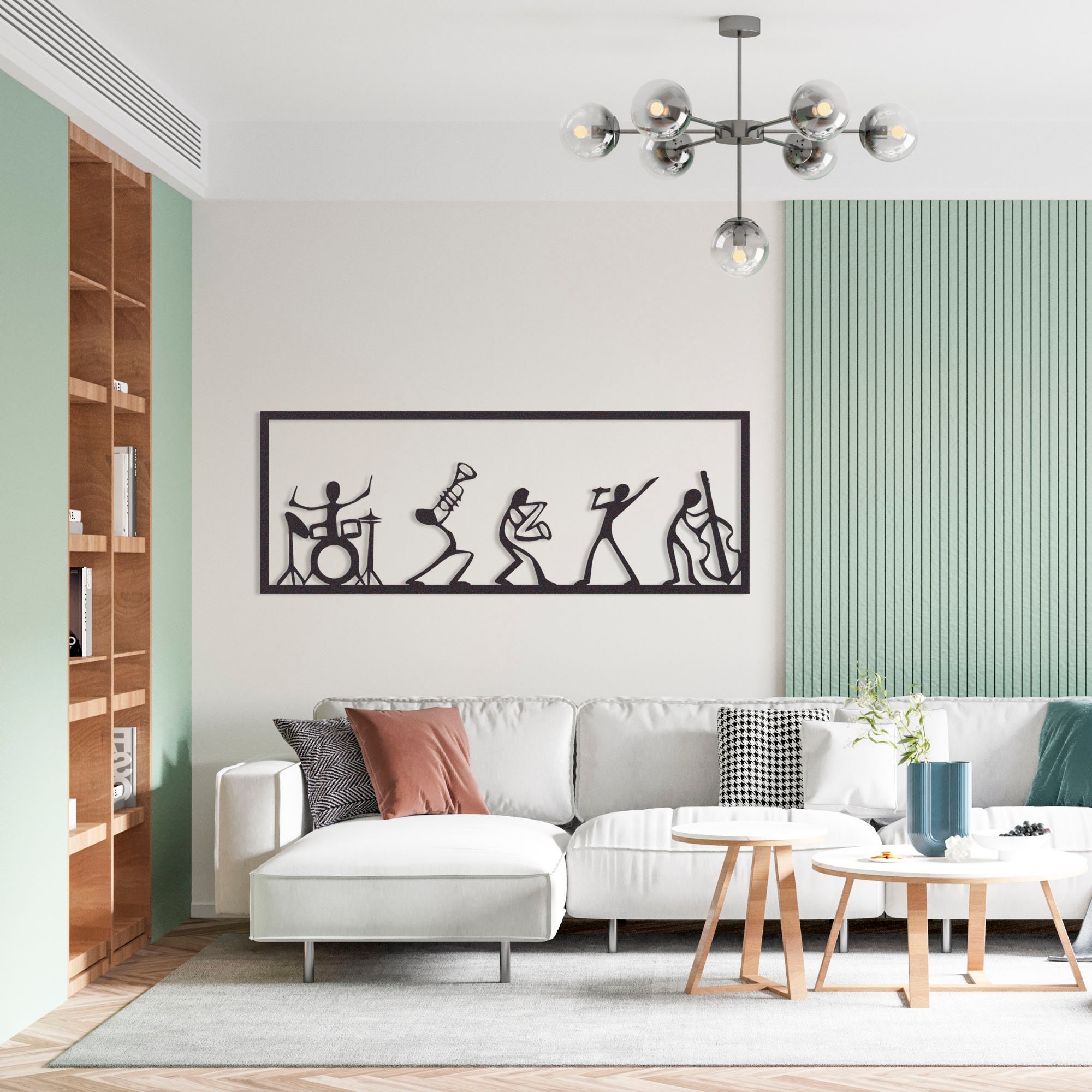 Jazz Band Metal Wall Art, Musicians Metal Decor, Jazz Band Wall Decor