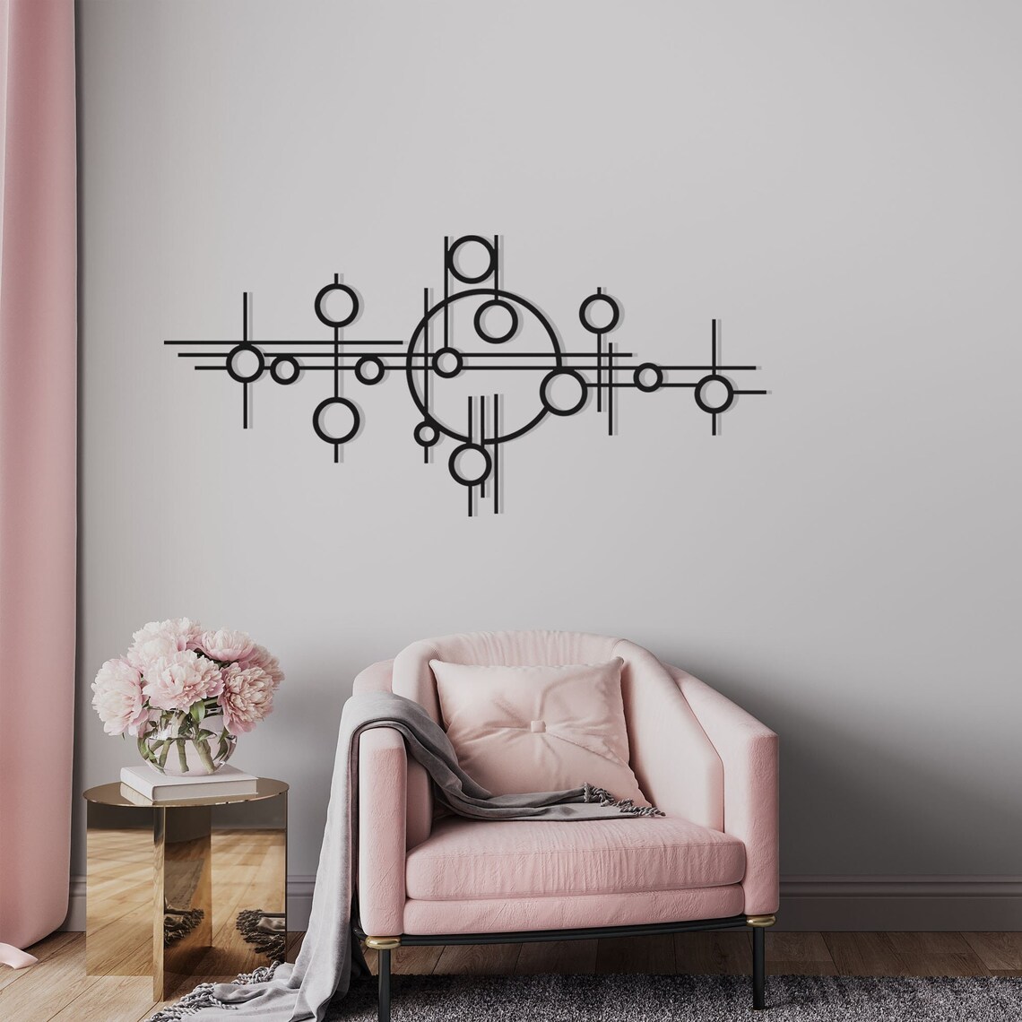 Minimalist Metal Wall Art Modern Metal Wall Decor Abstract Etsy