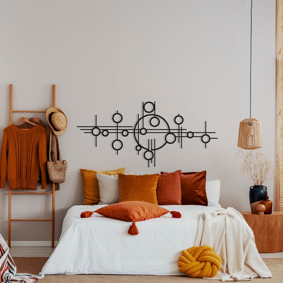 Minimalist Metal Wall Art Modern Metal Wall Decor Abstract Etsy