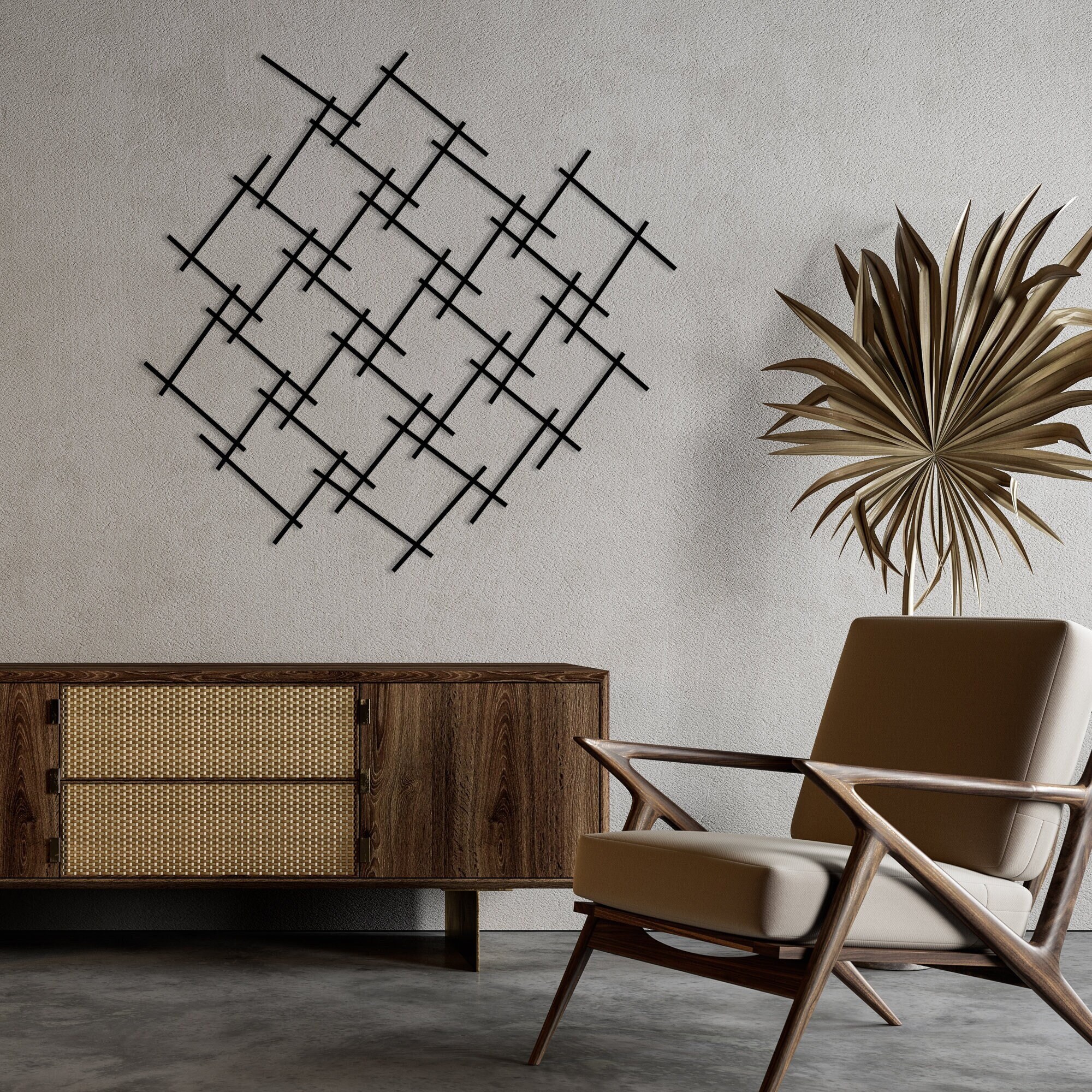 Modern Luxury Style Metal Wall Art, Unique Metal Wall Decor, Above Bed ...