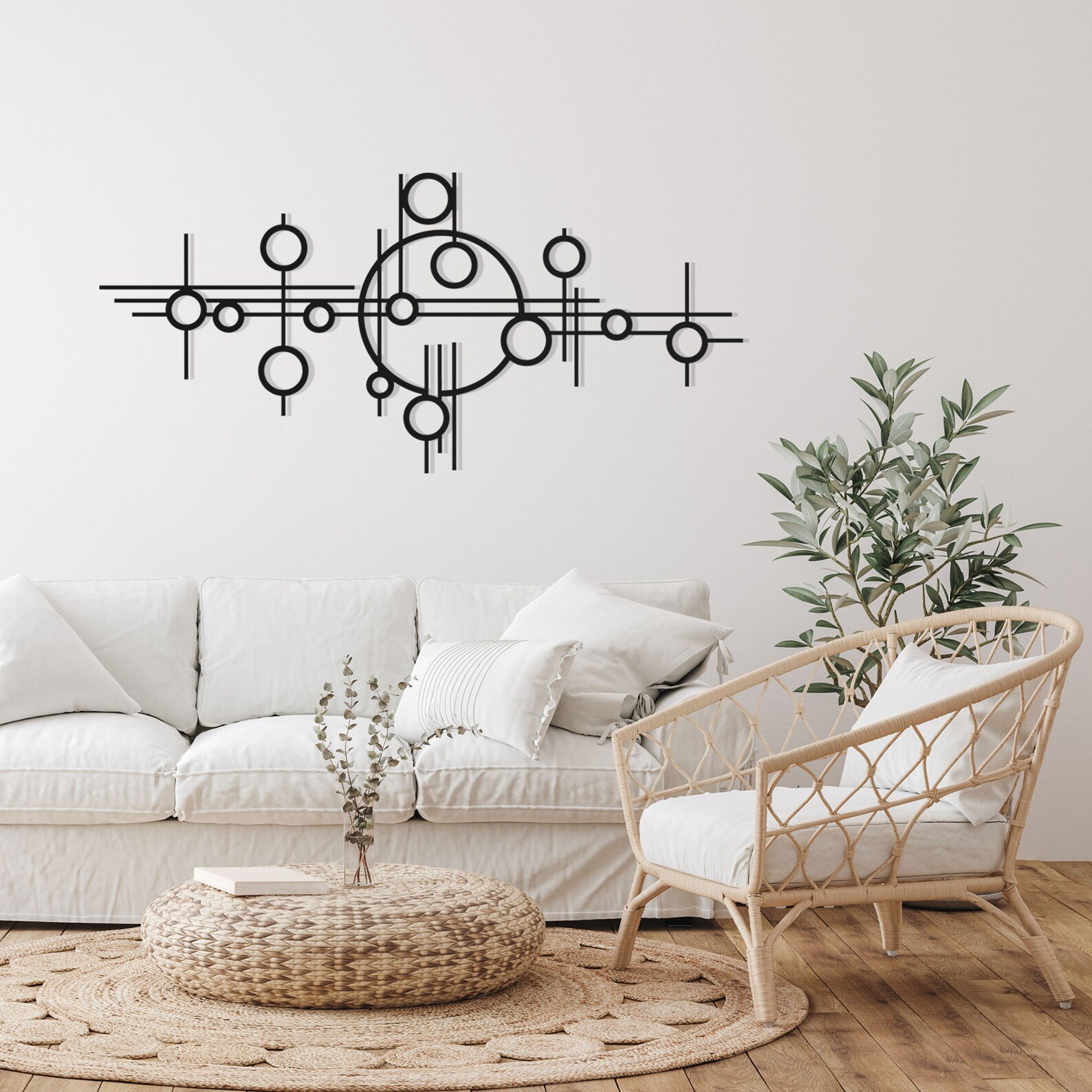 Minimalist Metal Wall Art Modern Metal Wall Decor Abstract Etsy