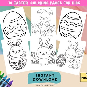 Printable Easter Coloring Pages for Kids, Easter activity,Ester coloring, Easter Coloring pages, Easter activity for kids, digital printable
