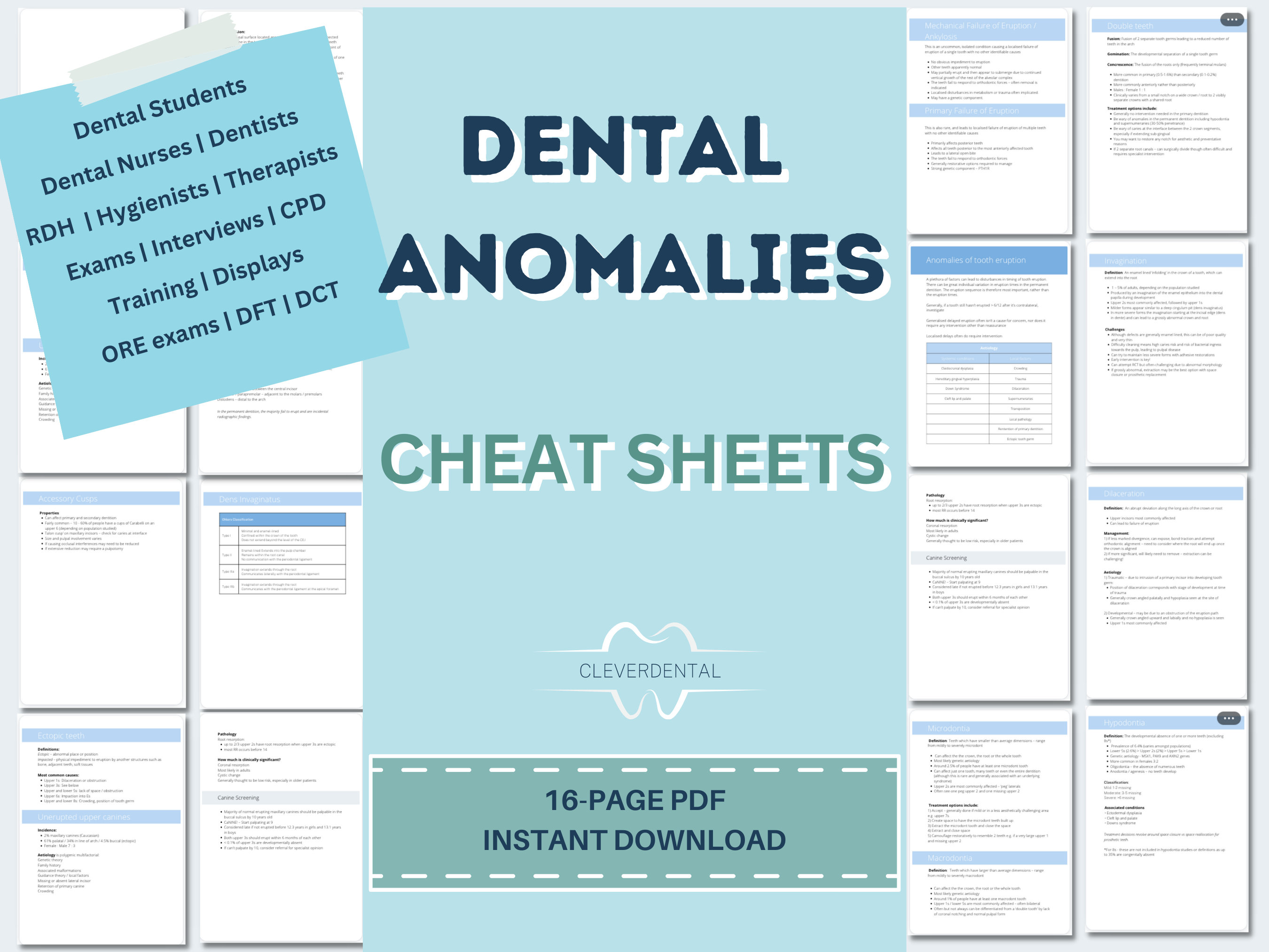 Dental Hygienist Cheat Sheet at Fred Jones blog