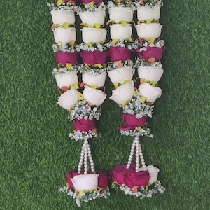 Rose Wedding  Engagement Garlands , Varmala Wedding, Jaimala, Indian Garland, Flower Garland, Asian Wedding, Bride & Groom Mala