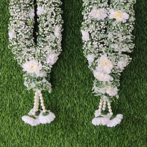 Baby&#39;s Breath Wedding Garland: Bollywood Varmala, Indian Wedding Mala