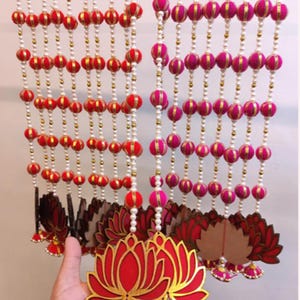 Lotus Decorative Hanging – Festive Decoration for Ganpati Mandap, Pooja Room, and Indian Festivals Diwali Decor Wedding decor