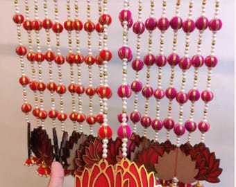 Lotus Decorative Hanging – Festive Decor for Ganpati Mandap, Pooja Room, Diwali & Wedding Decoration