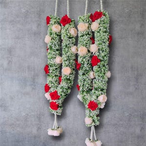 Varmala  Garlands , Wedding, Jaimala,  Flower Garland, Asian Wedding, Bride & Groom Mala Engagement Garlands