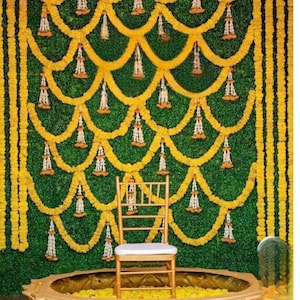 Haldi decor Set  Backdrop Mehndi Decor Stage Decor Backdrop Indian wedding decor Mehndi Decor Puja Decor Mehndi Decor