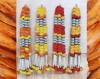 5ft Diwali Decor Marigold Garlands | Entrance Door Hanging | Navaratri Pooja Flower Garland | Home decor