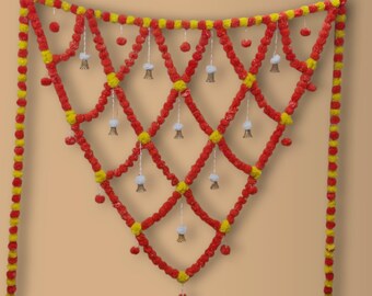 Marigold Backdrop – Haldi, Puja, Mehndi & Stage Decor for Indian Weddings and Festivals