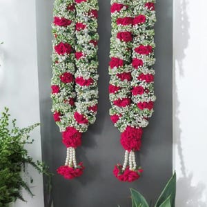 Varmala  Garlands , Baby Breath Wedding, Jaimala,  Flower Garland, Asian Wedding, Bride & Groom Mala Engagement Garlands