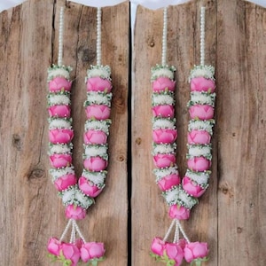 Rose Wedding Garlands Varmala  Garlands Jaimala, Asian Wedding Garland, Wedding Mala, Jaimala, Bride & Groom Mala,(Blush Pink )