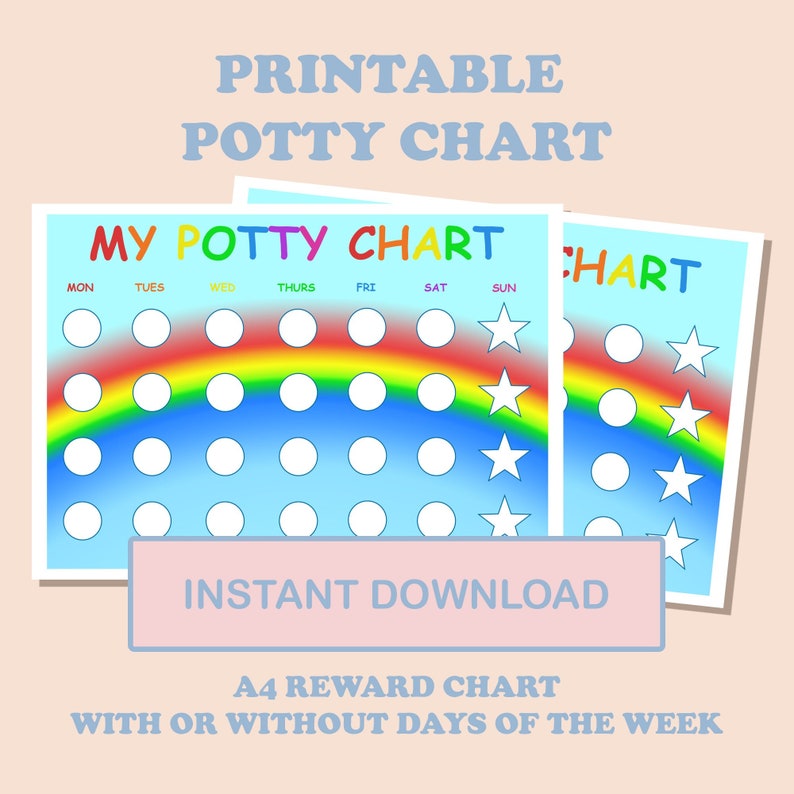 Rainbow Potty Chart Reward Chart - Il 794xN.4747912714 P5qu 
