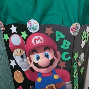 Schultüte Zuckertüte Super Mario Luigi Wunschnamen Schulanfang Einschulung Jungen schwarz