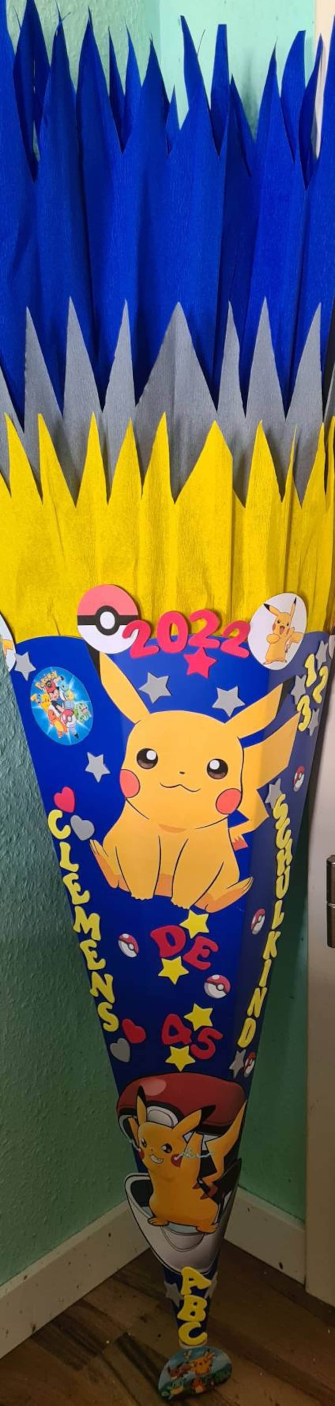 Schultüte Zuckertüte Pokemon Pikachu Desired Name School Enrollment ...