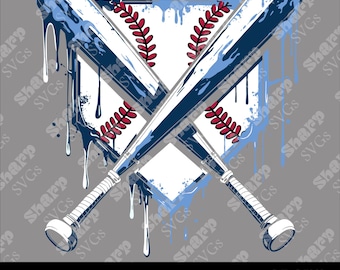 Baseball Home Plate Ice Cream Drip Design (PNG, SVG, EPS)