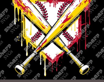 Basebollhemmaplatta med glassdropp i PNG-, svg- och eps-format. Perfekt för t-shirts och mer. Direkt nedladdning, redo att skrivas ut!
