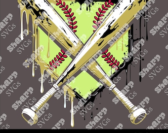 Softboll Hemmaplatta Glassdropp PNG, svg, eps Digitala filer. Perfekt för T-shirts och mer. Direkt nedladdning, redo att skrivas ut!