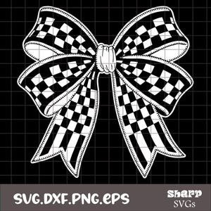 Checkered bow png, svg, eps, dxf, Coquette bow png, checkered Coquette bow clipart design, black bow png svg eps dxf.