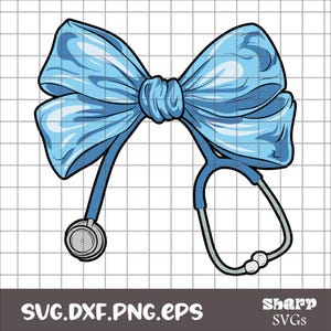 Blue Nurse Bow Png, Nurse Coquette png, Nurse png ,Nurse Sublimation, Nurse Bow png, Nurse Bow Png, Nurse Ribbon png, Nurse Shirt Design