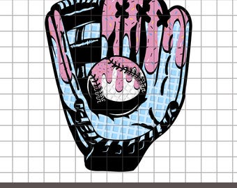 Ice cream baseball glove drip png svg eps