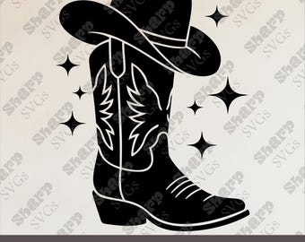 Cowboy Boots SVG, Western Shirt Design (Digital Files)