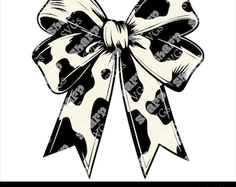 Lazo con estampado de vaca coqueta SVG PNG: Diseños de sublimación