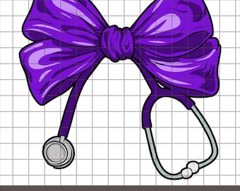 purple Nurse Bow Png, Nurse Coquette png, Nurse png ,Nurse Sublimation, Nurse Bow png, Nurse Bow Png, Nurse Ribbon png, Nurse Shirt Design