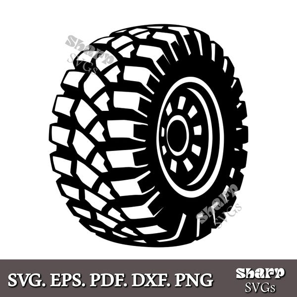 Tractor Tire SVG, PNG, DXF Cut File, Clipart (Digital Download