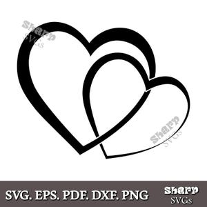 Sammanflätade hjärtan SVG, PNG, klippfil (direktnedladdning)