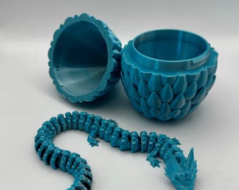 Mystical Dragon Egg – Screws Open to Reveal Hidden Dragon Inside (BLUE to SILVER)