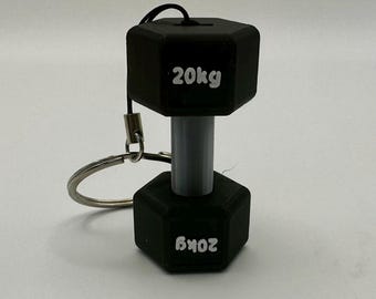 Gym Dumbbell Weight Keyring, School Book Bag Charm, Gym Bag Charm, Christmas Gift