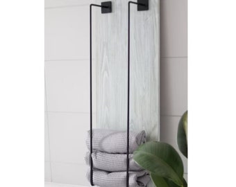 Towels Rack Bathroom Wall Mount Solid Metal Storage Holder For Bath Towels Organizer