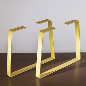 Metal Table Legs: Trapezoid Steel Bench or Coffee Table Feet