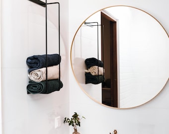 Wall Mounted Metal Towel Rack: Bathroom Organizer