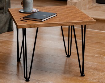 Oak wood Coffee table living room center table small modern coffee table chesslike design