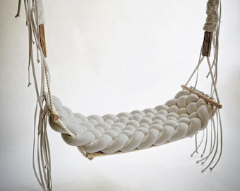 Luxury Swing Braided Indoor Swing Adult, Toddler, Baby Seat Wedding Decorations, wooden swing,  outdoor swing, cotton swing