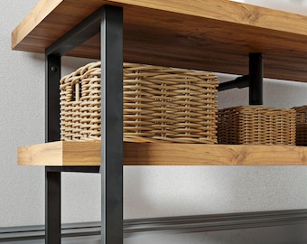 Gambe in metallo per mobiletto da bagno 76 cm/30'' – Piedini per mobiletto e mensola da bagno