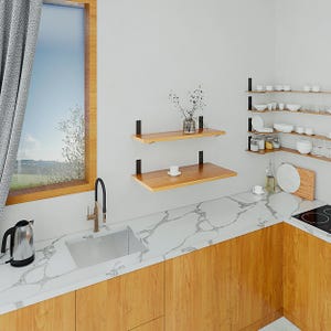 Heavy Duty Metal Shelf Bracket | Corner Brace | Powder Coated | Wall Mounted image 2