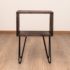 Modern Bedside Table, Nightstand Bedroom With Hairpin Legs 画像 6